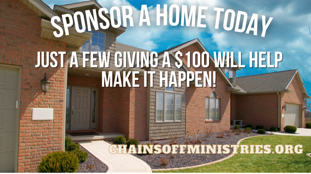 sponsor a home for only a $100 a month!